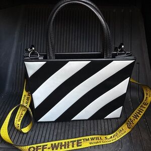 Off White Diagonal Box Bag